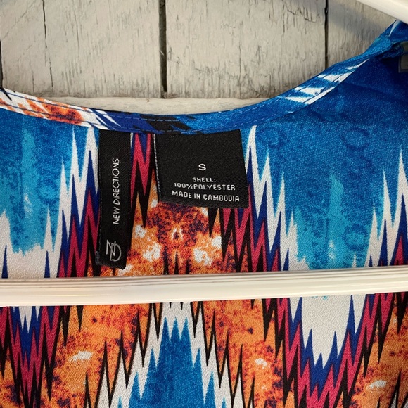 New Directions Colorful Kimono size S - Picture 2 of 5